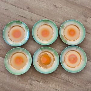 RARE 6 PCs Vtg 1925s C.T. ALTWASSER SILESIA Germany Lustre Appetizer Plates 7.5”